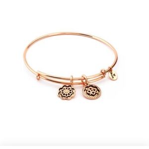 Chrysalis Thinking of You Good Luck Charm Bangle Bracelet - Rose Gold